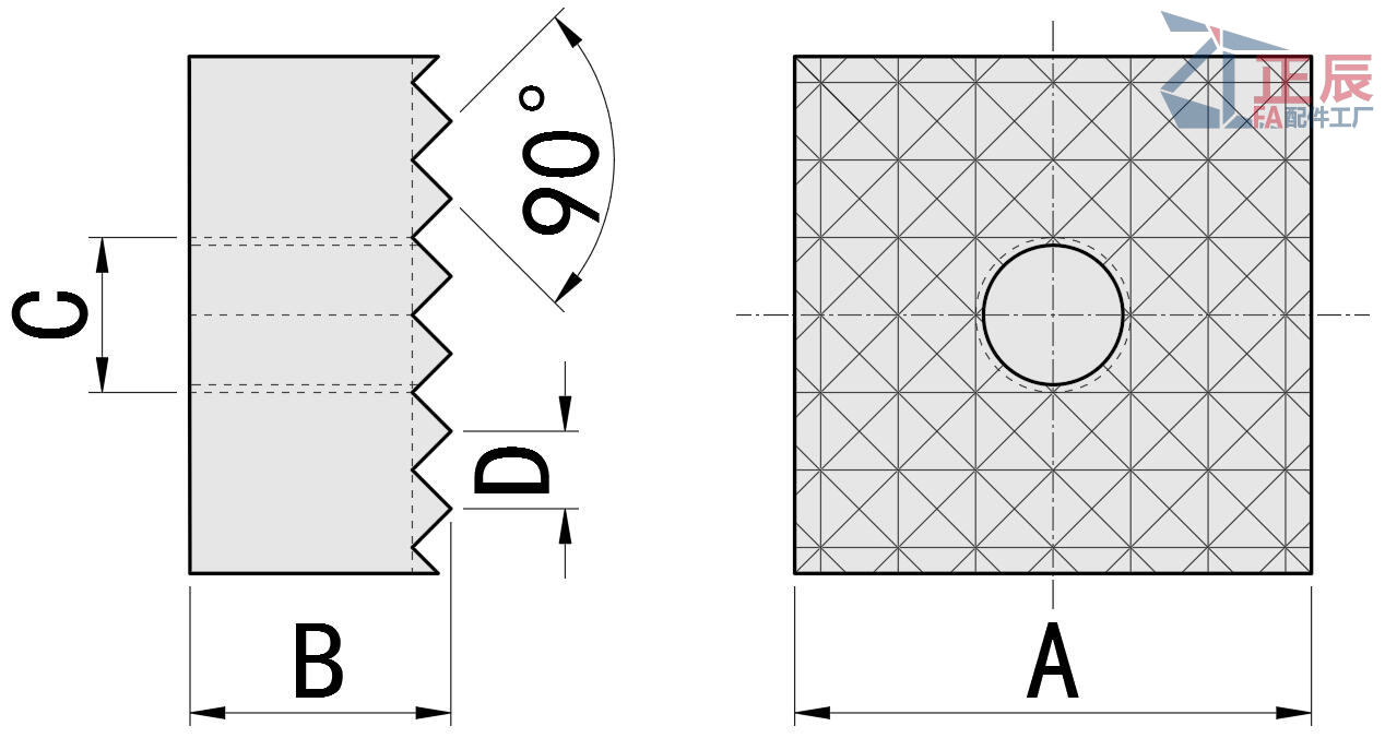 Накладка захвата квадратная ZT20